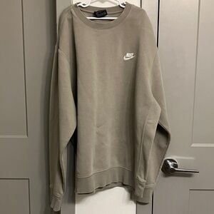 Nike Men's Beige Crewneck Sweater